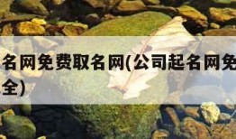 公司起名网免费取名网(公司起名网免费取名网站大全)